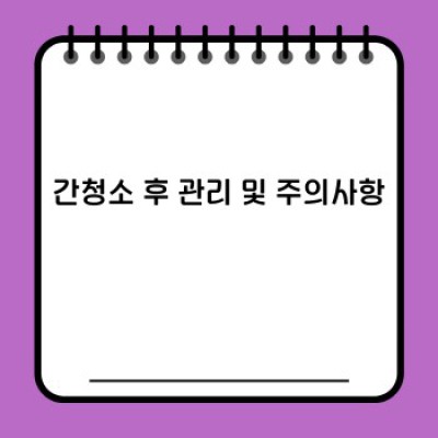 간청소, 정말 필요할까요? 효과적인 간청소 방법과 주의사항 완벽 가이드