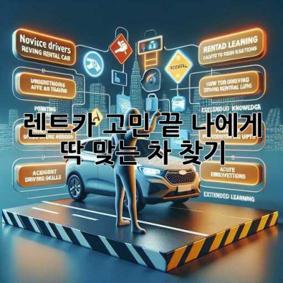 🚗 렌트카 고민 끝! 나에게 딱 맞는 차 찾기
