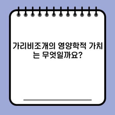 가리비조개: 모든 것을 파헤쳐 보자!  맛과 영양, 그리고 그 이상
