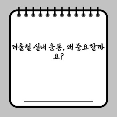 겨울철 실내 운동 끝판왕! 집에서 즐기는 효과적인 운동기구 추천 BEST 5